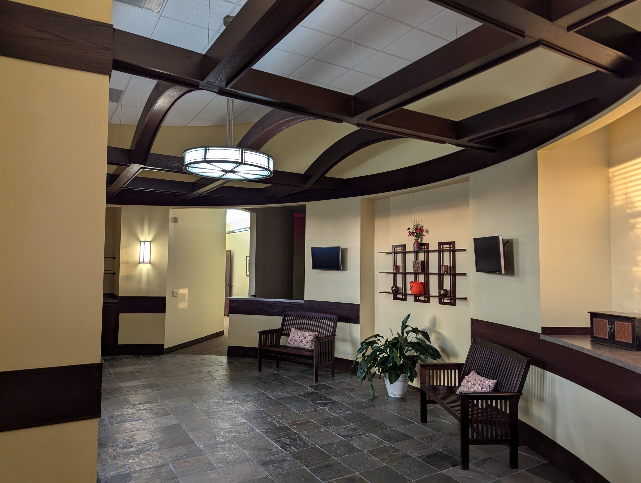 Inside main entry of 1075 N Reed Station Road. Office Space for rent